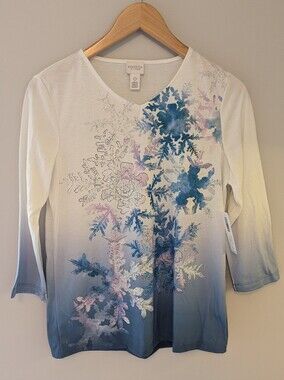 Weekends by Chico’s NWT Snowflake Ombre Top Size 0 (XS/2)